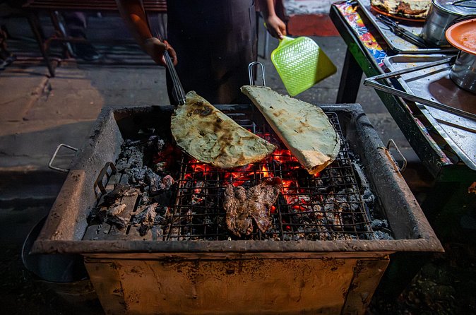 The Late Shift: Tasting Oaxaca, by Night - Museum Belber Jimenez to Church Courtyards: Corn in a Cup, Tlayuda, Sweets